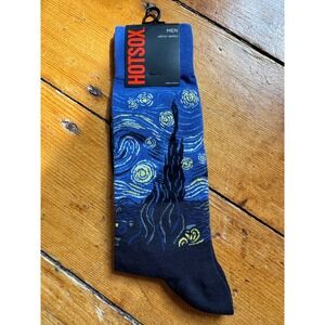 Hot Sox Starry Night Crew Socks Artist‎ Series Vincent Van Gogh Men's Size 10-13